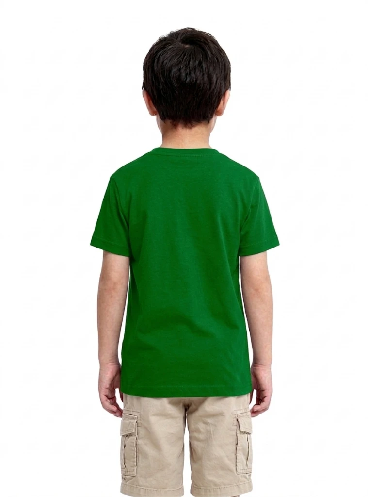 Indian green color plain tshirts.webp