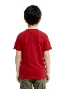 Red color Tshirts kids Plain  back Side View image.webp