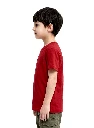 Red color kids Plain Tshirts Side View image.webp