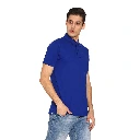 Double F Branded Men's Royal Blue Cotton Polo T-Shirt (Size: XX-Large)