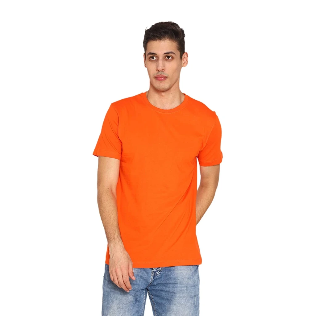 Double F Branded Round Neck Half Sleeve Plain T-Shirts