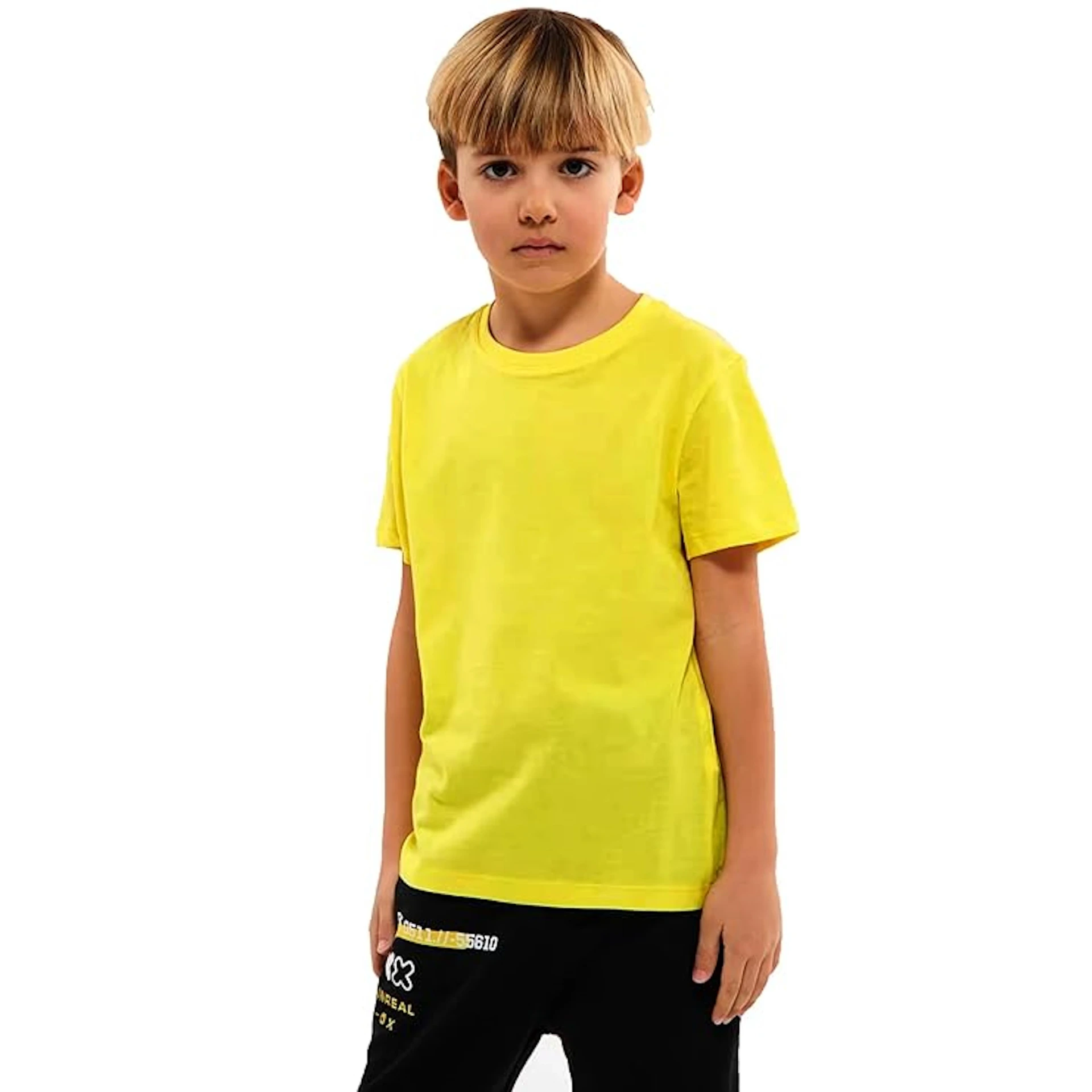 Double F Branded Round Neck Half Sleeve Solid T-Shirt for Boys