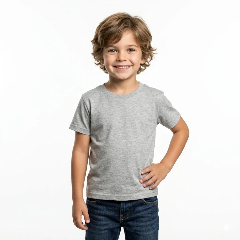 Double F Branded Round Neck Half Sleeve Solid T-Shirt for Boys
