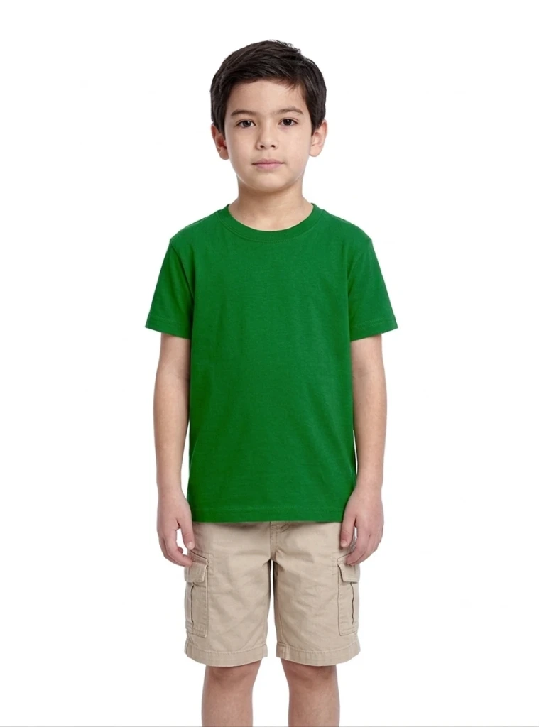Double F Branded Round Neck Half Sleeve Solid T-Shirt for Boys