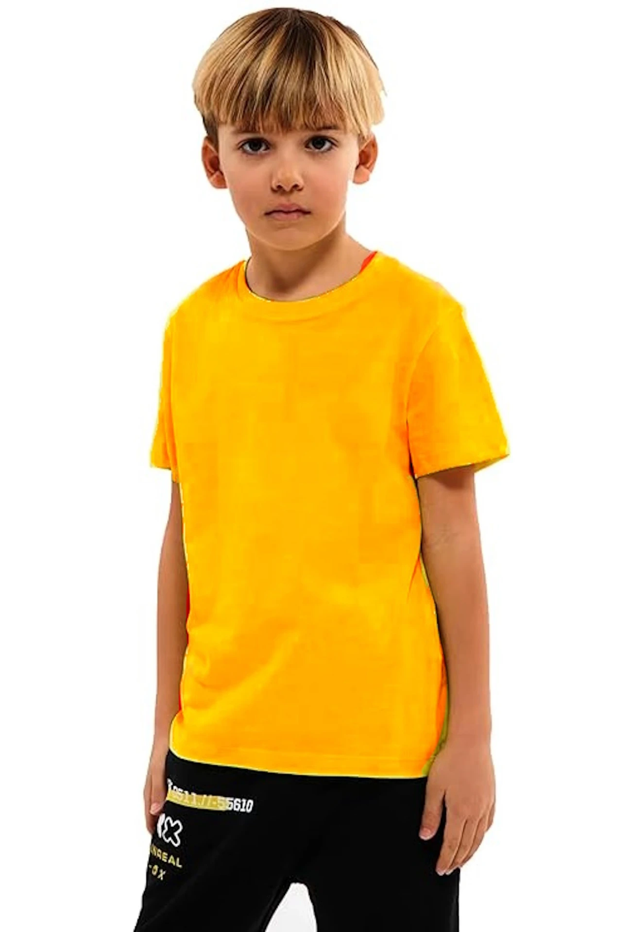 Double F Branded Round Neck Half Sleeve Solid T-Shirt for Boys