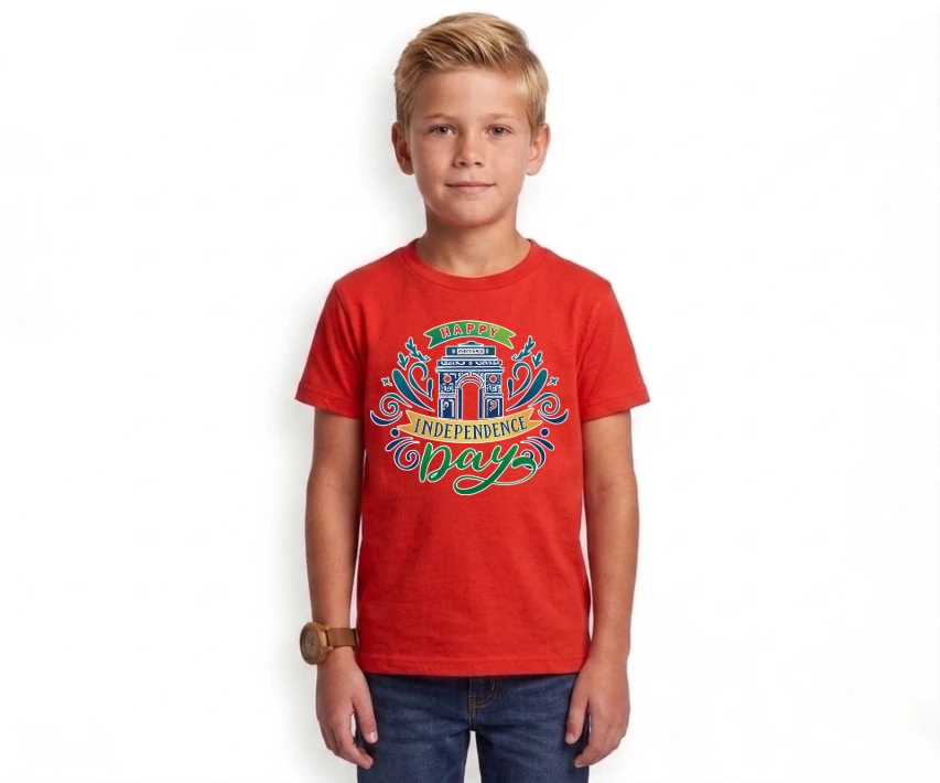 Double F Round Neck Half Sleeve Boys Rides Toys Mens Ride Enfield Printed T-Shirts (White, 6-12 M)