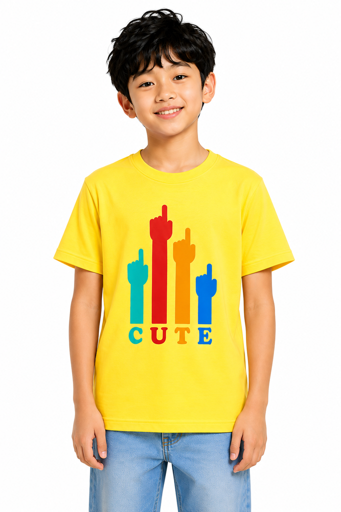 Cotton Cute Printed Round neck T Shirt For Kids