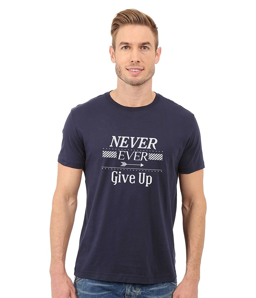 Double F Never Ever GIVE up Printed T-Shirts (S)