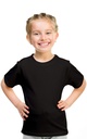 Double F Girls Plain Black Round Neck Pure Cotton T-Shirt BWRNGBLK